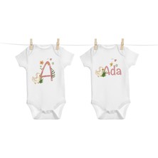 Kidilia Isme Özel Bebek Body %100 Pamuk – Kişiye Özel Baskı – 0-12 Ay – 3 Renk Alternatif
