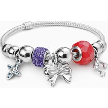 Zarif Figürlü Kadın Çelik Bileklik – Sevdiklerinize Özel