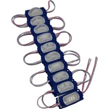 Powerr Led Aydınlatma 20 Adet 12 Volt 1.2 Watt Dar Açılı Tek Lensli Mavi LED Modül IP65