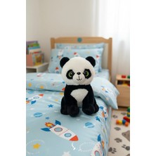 Craftivio Iri Gözlü Sevimli Kalpli Kedi Peluş Oyuncak 25 cm - Yumuşacık Doku Yüksek Kaliteli