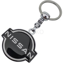 Mozoko Yüksek Kaliteli Nissan Logolu Damla Baskılı Şık Hediyelik Araç Anahtarlığı