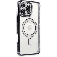 Starseven Iphone 16 Kılıf Joke Simli Magneticsafe Kılıf - Gri