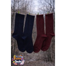 Funny Socks 2’li Kuzu Yünü Çorap – Sıcak, Yumuşak ve Şık