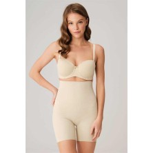 MOTTO10 Butik Kadın Mikro Kumaş Beli Yapıştırma Paçaları Silikon Bantlı Paçalı Sıkı Şort Korse (2848)