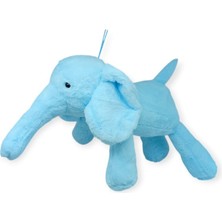 Hopinip Peluş Sevimli Hayvanlar 65 cm Uyku Arkadaşım Fil - Mavi (Lisinya)
