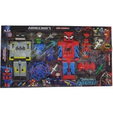 Hopinip Minecraft Dev Batman & Spider-Man Figür ve Aksesuarları - 1998 (Lisinya)