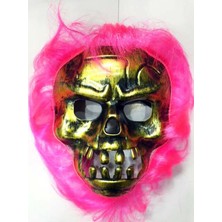 MiraLive Cadılar Bayramı Pembe Saçlı Maske