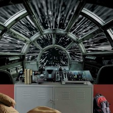 RMK11458M Millennium Falcon Soy ve Yapıştır Duvar Resmi - 3,2 M x 1,8 M.