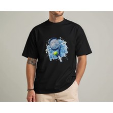 Kidilia Tenis Görselli %100 Pamuklu Bisiklet Yaka Unisex T-Shirt