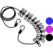 Renkli Lastik   12PCS Metal Mandallı  Çamaşır Ipi (5224)