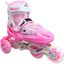 Depomiks Avm Paten Ayarlanabilir 2 1 Işıklı Metal Gövde Alıştırma Pateni Çantalı Dizlik Hediyeli