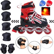 Depomiks Avm Paten Ayarlanabilir 2+1 Işıklı Metal Gövde Alıştırma Pateni Çantalı+Dizlik +Tek LED