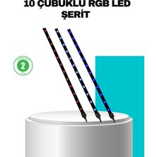LED Meteor Yağmur Işığı 10 Adet Çubuk Kayan Yıldız Efektli - Lisinya