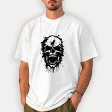 Kidilia Kuru Kafa Görselli %100 Pamuklu Bisiklet Yaka Unisex T-Shirt