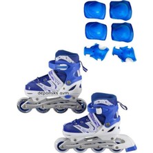 Depomiks Avm Ayarlanabilir Çocuk Alıştırma Başlangıç Pateni Dizlik Bileklik Dirseklik Set 2+1+1