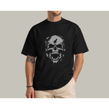 Kidilia Kuru Kafa Görselli %100 Pamuklu Bisiklet Yaka Unisex T-Shirt
