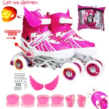 Depomiks Avm Paten Ayarlanabilir 2+1 Işıklı Metal Gövde Alıştırma Pateni Çantalı