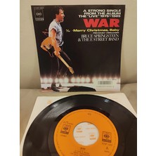Plakperest Bruce Springsteen & The E Street Band - War Merry Christmas Baby 1986 Japonya Basım 45LIK Plak 2.el