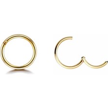 Jaida Moda Unisex 316L Cerrahi Çelik Kilitli Halka Tragus, Helix, Burun, Kıkırdak Piercing