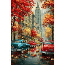 Exin 500 Parça Ahşap Puzzle 40X50 cm | Sonbahar Şehir Manzarası | Yetişkin & Büyükler Için Zeka Puzzle