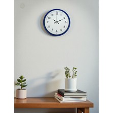 Essemag Zentime 36 cm Lacivert Dekoratif Duvar Saati