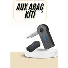 Bluetooth Araç Kiti Aux Çıkışlı  Telefon Müzik Alıcı Tüm Cihazlara Uyumlu - Lisinya