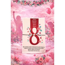 Emtory Home 10 Adet | Kadınlar Günü Kartlı Inci Siyah Bileklik - 8 Mart Kadınlar Günü Hediyesi