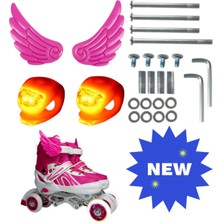 Depomiks Avm 2+2 Alıştırma Pateni Aparatlari + Paten Melek Kanadı + Gece Ikaz Ledleri  Paten Aksesuarları