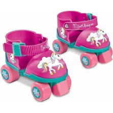 Depomiks Avm Unicorn Çantalı Dizlik ve Dirseklikli 4 Teker Paten Seti - (22 - 29 Numara Için Ayarlanabilir)