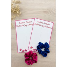 Emtory Home 10 Adet Kesikli Toka Kartı- Kalın Kuşe (5986) Bandana Kartı - 9X14CM -  Pembe Çiçekli - Toka Yoktur