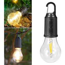 Essemag® Şarj Olabilen 3 Farklı Mod Led'li Kendiliğinden Asma Kancalı Kamp,dış Cephe Lambası