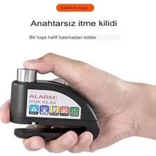 Alarmlı Disk Kilidi Motorsiklet Scooter Bisiklet Sesli Alarm 110 Desibel Yüksek Ses - Lisinya