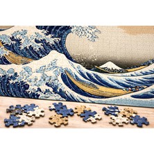 Exin Hokusai The Great Wave Off Kanagawa 500 Parça Ahşap Puzzle | Yetişkinler Için Sanat Puzzle