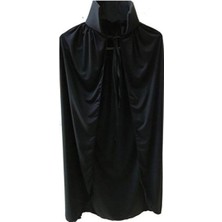 MiraLive Siyah Yakalı Pelerin - Vampir Pelerin - Dracula Pelerin 90 cm