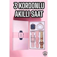 Akıllı Saat Amoled Ekran 3 Kordonlu Aksesuar Hediyeli Sesli Görüşme - Bamido