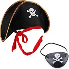 Sb Shopping Kaptan Jack Çocuk Korsan Şapkası ve Göz Bandı Seti
