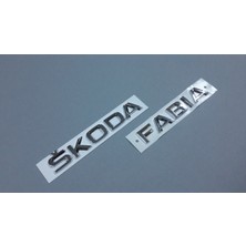 Fabrikasyon Skoda Fabia Mk3 6V 2015-2020 Bagaj Yazı Seti Krom 2 Ürün