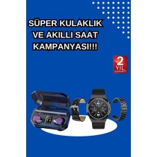 Yeni Nesil Kampanyası Bluetooth Bağlantılı Akıllı Saat ve Kablosuz Kulaklık Dijital Göstergeli - Bamido