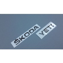 Fabrikasyon Skoda Yeti 2010-2017 Bagaj Yazı Seti Krom