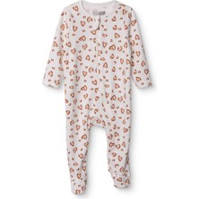 Hellobaby Hellobaby Kız Bebek Patikli Tulum Fermuarlı Bisiklet Yaka Uzun Paça Uzun Kol