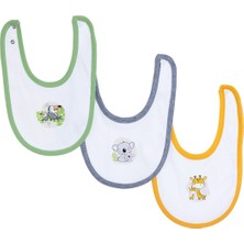 Messy Duck Baskılı Penye Mama Önlük 3'lü - Orman Dostları