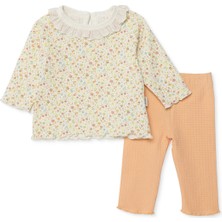 Bebetto Bebetto, Kız, Sweatshirt-Patiksiz Alt, Çiçek Baskılı, House Of Birds, Fırfırlı Yaka, Uzun, Uzun Kol