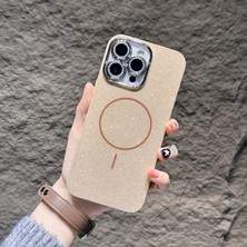 KumOziShop iPhone 15 Uyumlu Magsafe Özellikli Lens Koruma Hediyeli Simli Kılıf