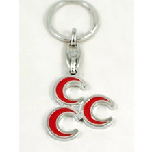 Moncuk Design Üç Hilalli Metal Anahtarlık