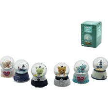 İlk El Grup Ieg™ Küçük Boy - 6.5cm Pilli - Işıklı Kar Küresi Cam Hayvan Figürlü - Desen Mix Renkl�