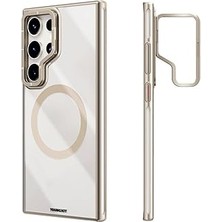 Starseven Youngkit Galaxy S24 Kılıf Magsafe ile Uyumlu Sararma Önleyici Youngkit Crystal Grid Kapak Gol