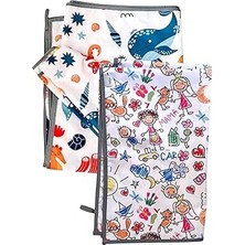 Starseven Yorni, Seaworld Family Ikili, Ekonomik Set, Ebat: 65X80CM, Sıvı Geçirmez Alt Açma Örtüsü, Bebek Bak