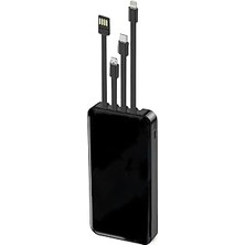 Starseven 20.000 Mah Dahili Çoklu Kablolu Dijital Göstergeli Taşınabilir Siyah PB-2001