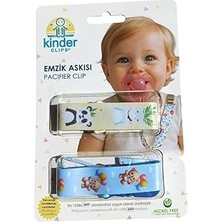 Starseven Clips Bebek Emzik Askısı, 2'li Set, Sevimli Hayvan Desenli, Plastik Klipsli, Nikelsiz, 12