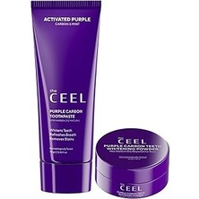 Starseven The Ceel Aktif Mor Karbon Diş Beyazlatma Seti, Diş Macunu 75 gr ve Diş Tozu 50 Gr, Doğal Beyazlatıc